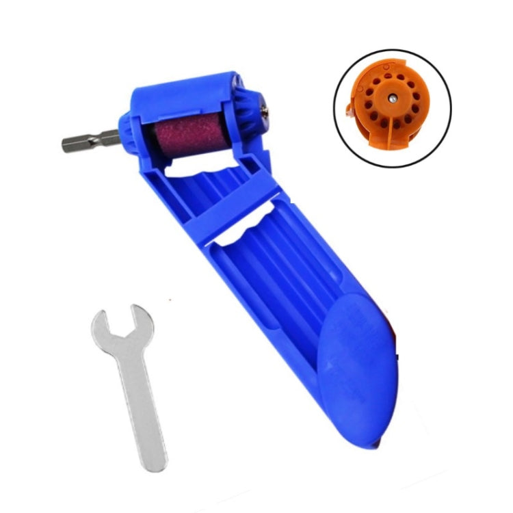 Portable Iron Straight Shank Twist Drill Bit Grinder, With Bucket Orange, With Bucket Blue, Accessories, Grindstone, No Buckle Dark Orange, No Buckle Blue