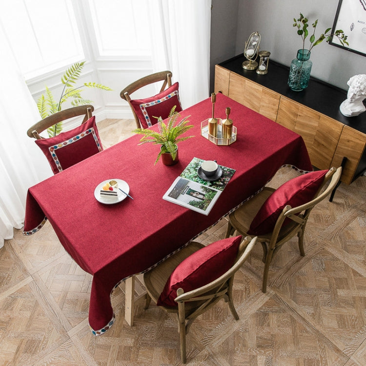 Solid Color Waterproof Tablecloth Linen Rectangular Tablecloth, 130x220cm, 130x240cm, 140x260cm, 130x300cm, 140x220cm, 140x240cm, 140x300cm