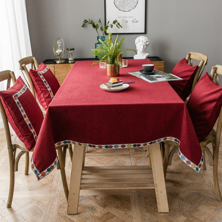 Solid Color Waterproof Tablecloth Linen Rectangular Tablecloth, 130x220cm, 130x240cm, 140x260cm, 130x300cm, 140x220cm, 140x240cm, 140x300cm