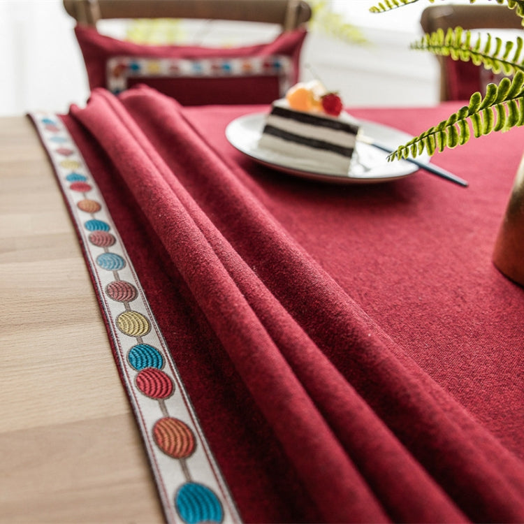 Solid Color Waterproof Tablecloth Linen Rectangular Tablecloth, 130x220cm, 130x240cm, 140x260cm, 130x300cm, 140x220cm, 140x240cm, 140x300cm