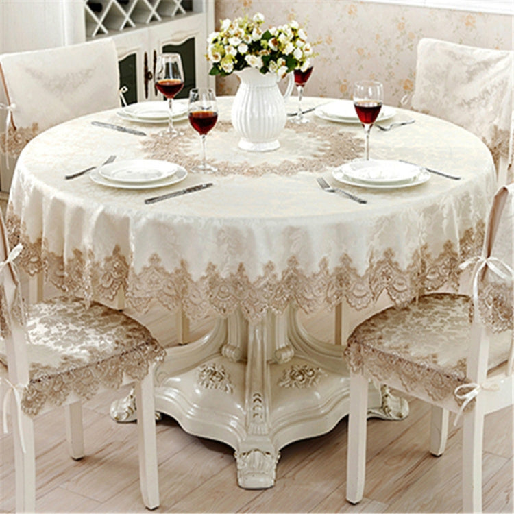 Classical Tablecloth Table Decor Jacquard Lace Elegant Table Cloth, 120cm Round, 150cm Round, 180cm Round