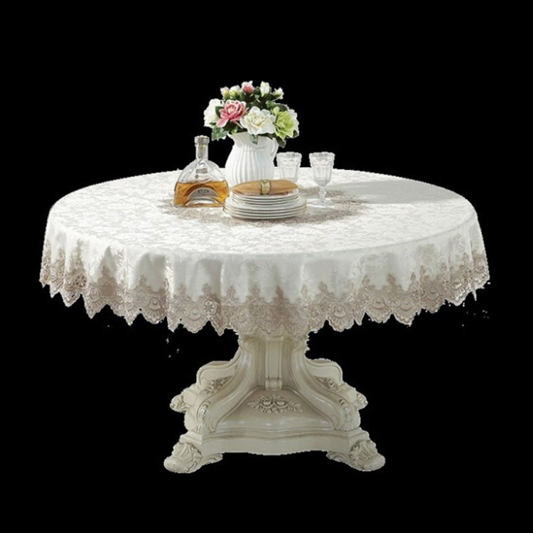 Classical Tablecloth Table Decor Jacquard Lace Elegant Table Cloth, 120cm Round, 150cm Round, 180cm Round