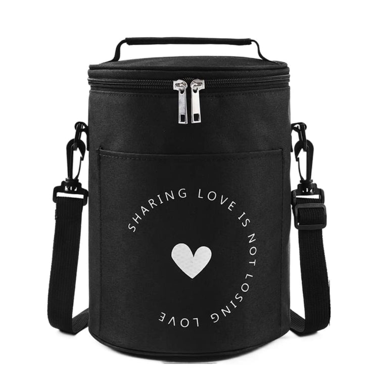 Round Lunch Bag Insulated Lunch Box Foldable & Portable Lunch Tote, L, M, S