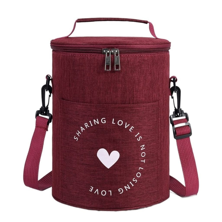 Round Lunch Bag Insulated Lunch Box Foldable & Portable Lunch Tote, L, M, S