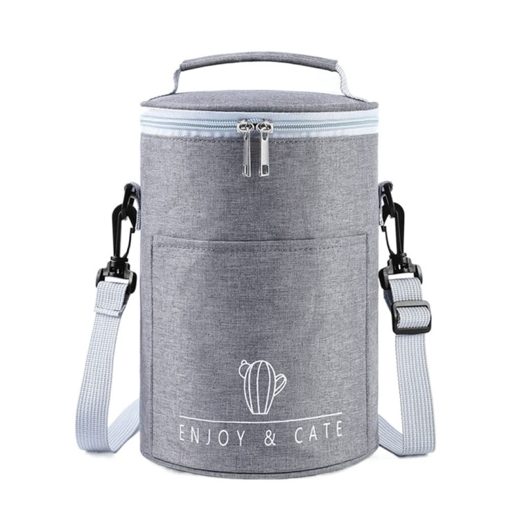 Round Lunch Bag Insulated Lunch Box Foldable & Portable Lunch Tote, L, M, S