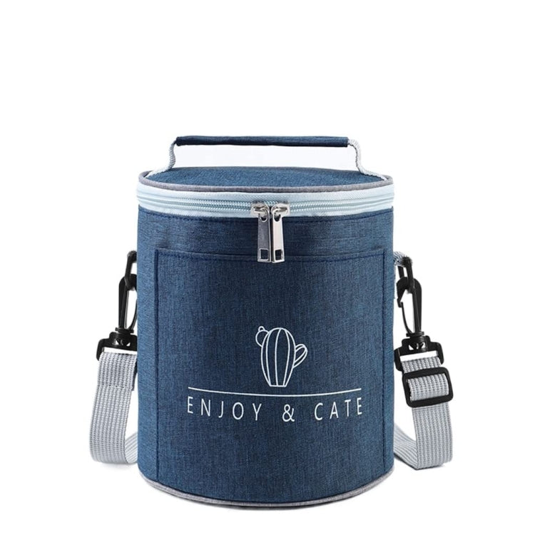 Round Lunch Bag Insulated Lunch Box Foldable & Portable Lunch Tote, L, M, S