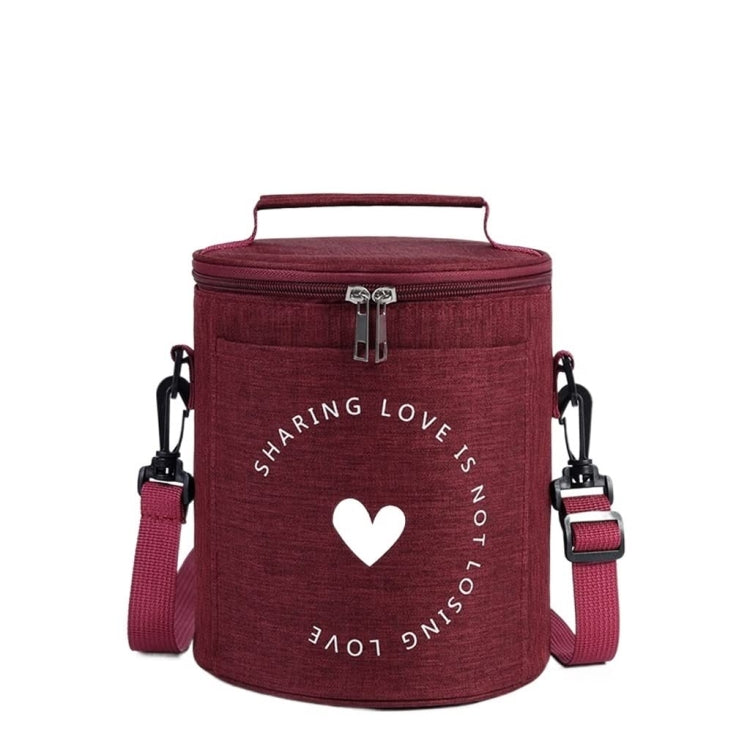 Round Lunch Bag Insulated Lunch Box Foldable & Portable Lunch Tote, L, M, S