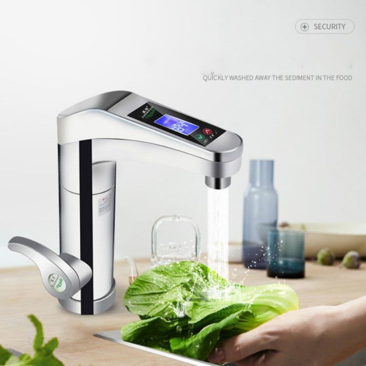 Intelligent Instant Digital Hot Water Faucet Hot and Cold Water Heater, White, Silver Grey