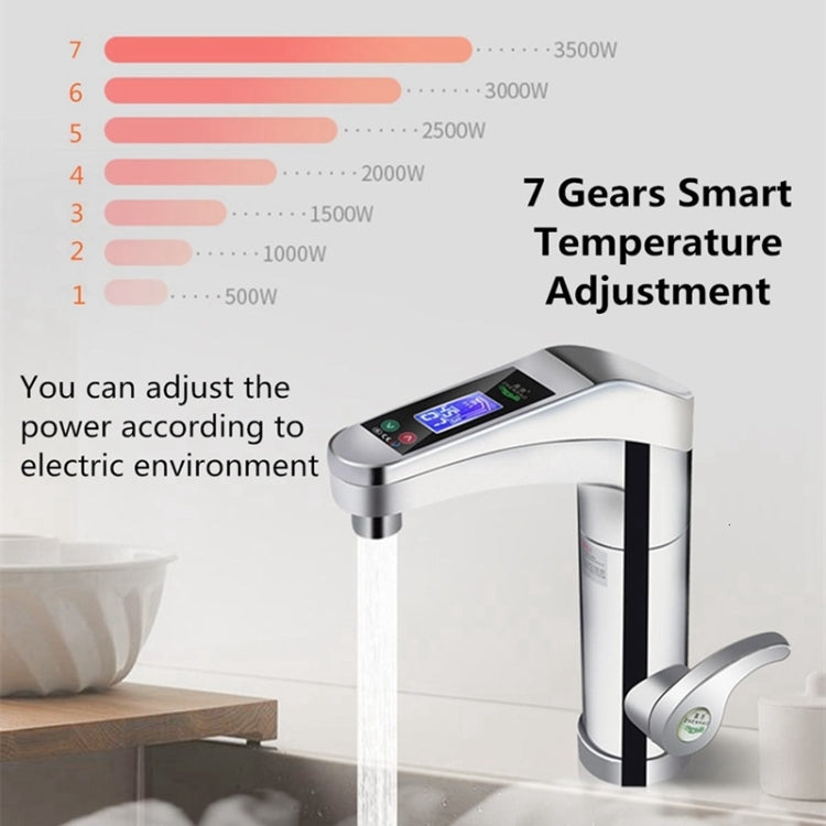Intelligent Instant Digital Hot Water Faucet Hot and Cold Water Heater, White, Silver Grey