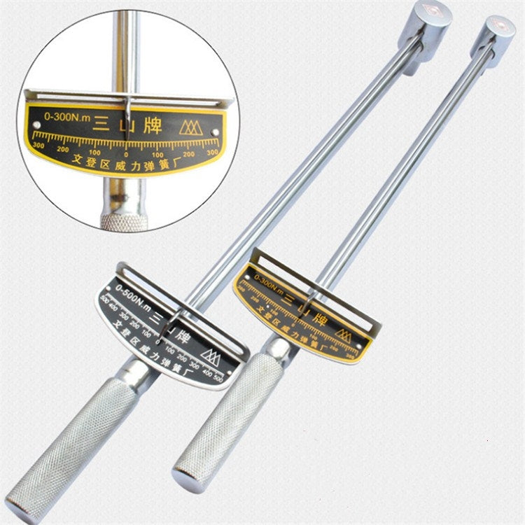 SANSHAN Pointer Torque Socket Wrench Torque Wrench, 0-300N.m, 0-500N.m
