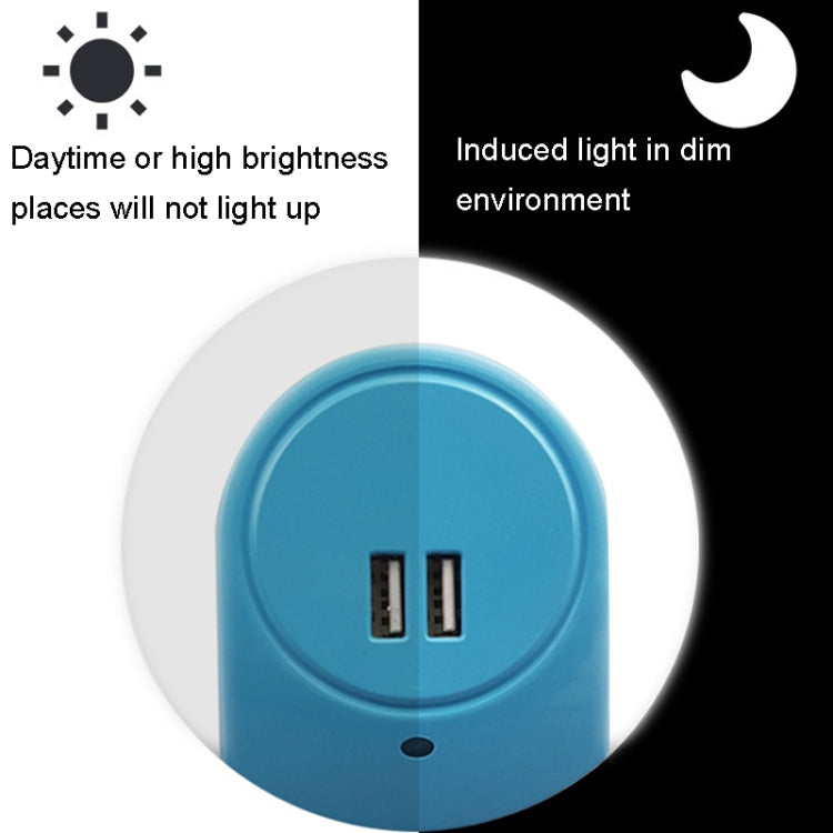 A78B LED Night Light With USB Port Intelligent Light Control Sensor Light, US Plug, EU Plug, UK Plug, AU Plug