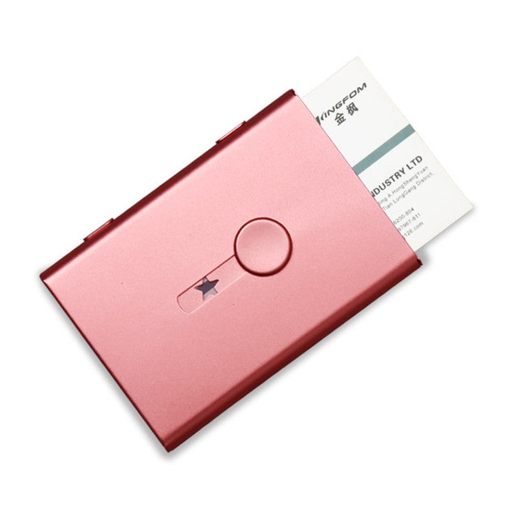 Metal Portable Push Card Case Ultra-thin Frosted Light Business Card Packing Box