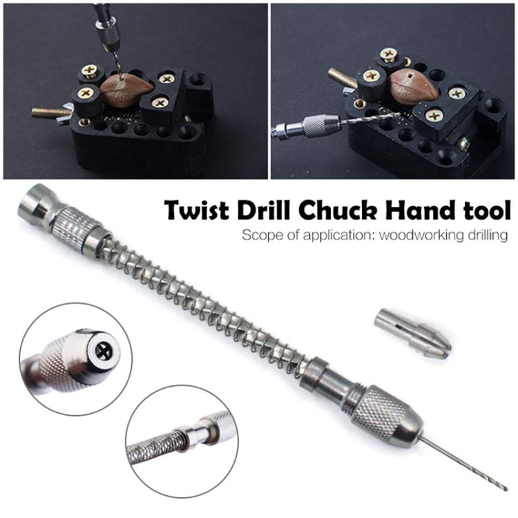 HIAIM Punch Semi-automatic Twist Drill Hand Drill Set, Hand Drills +0.3-1.6 Bits 20 PCS