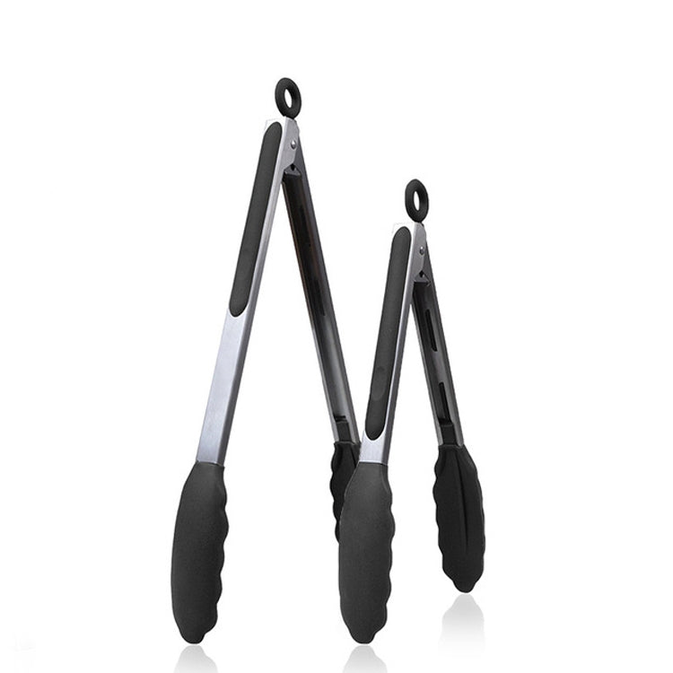 Stainless Steel Bread Barbecue Food Clip Silicone Baking Tools Set, 3 in 1, Black, 3 in 1, Red, 2 in 1