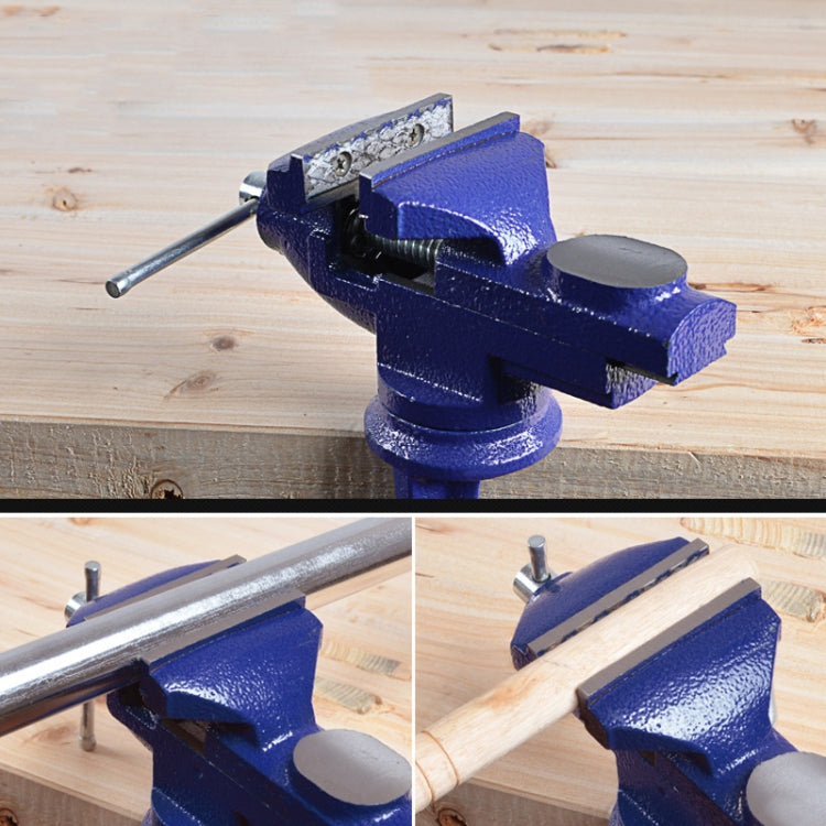 360-Degree Rotating Small Vise Table Flat Universal Table Clamp, Random Color Delivery, 50mm, 60mm, 65mm