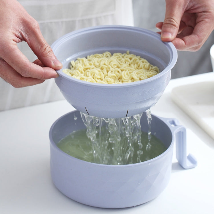 6 in 1 Student Instant Noodle Bowl Bamboo Fiber Canteen Cutlery Set