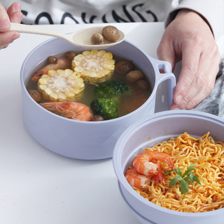 6 in 1 Student Instant Noodle Bowl Bamboo Fiber Canteen Cutlery Set