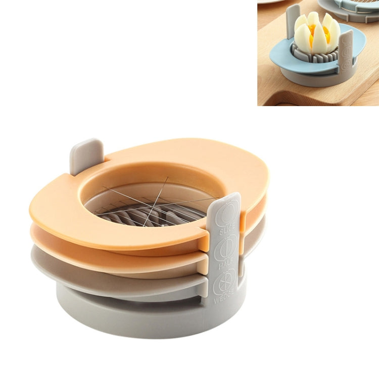 3 in 1 Multifunctional Egg Cutter Half-cut Egg Tool, Blue, Orange, Colorful