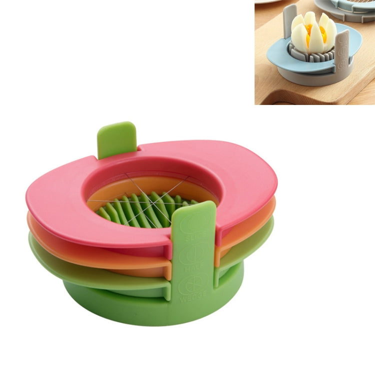 3 in 1 Multifunctional Egg Cutter Half-cut Egg Tool, Blue, Orange, Colorful