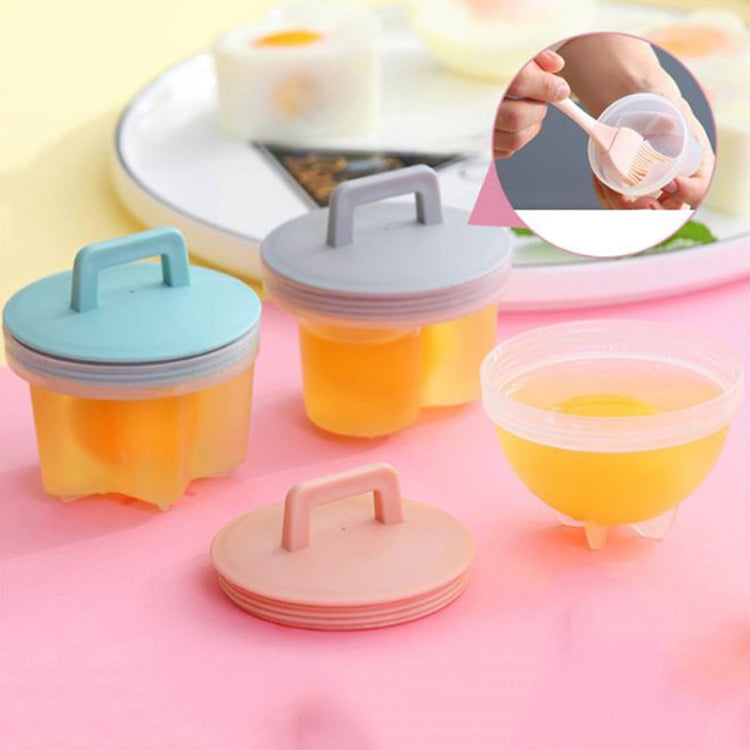 4 in 1 Home Creative Kitchen Steaming Egg Set with Oil Brush, Pink, Gray, Green