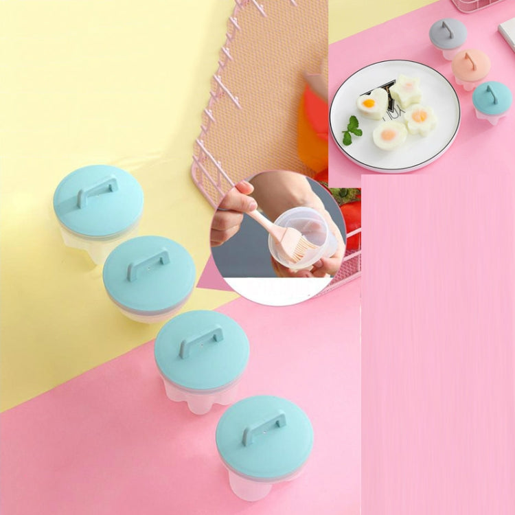 4 in 1 Home Creative Kitchen Steaming Egg Set with Oil Brush, Pink, Gray, Green
