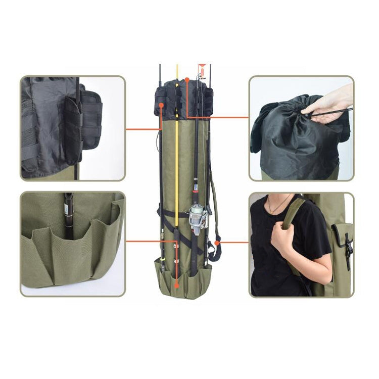 Multifunctional Fishing Rod Bag Fishing Tackle Bag Fishing Supplies,Size: 123x34cm