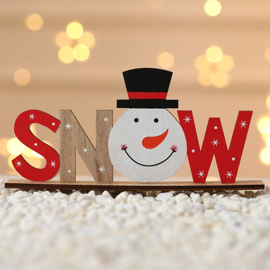 Christmas Decoration Items Wooden Letter Desktop Ornaments