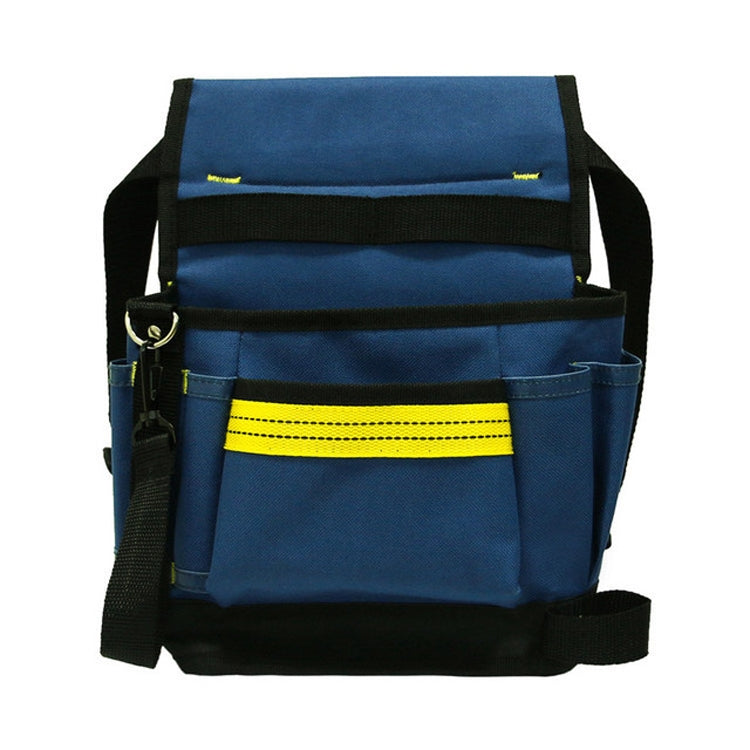 Electrician Maintenance Adjustable Multi-pocket Hardware Tool Belt Bag Multi-function Storage Bag, Blue