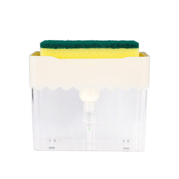 Cleaning Cloth Dishwashing Brush Liquid Box Kitchen Brush Detergent Mixer Press Plastic Soap Box, Dark Blue, White, Dark Gray