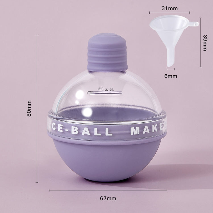2PCS Home Whiskey Bulb Ice Ball Ice Cube Silicone Mold With Funnel, With Funnel+Sky Blue, With Funnel+Lavender Purple, With Funnel+Cherry Blossom Pink, With Funnel+Banana Yellow