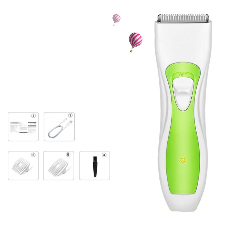 Hair Clipper Rechargeable Electric Clippers Haircut Tools For Children, Green and White, Blue and White
