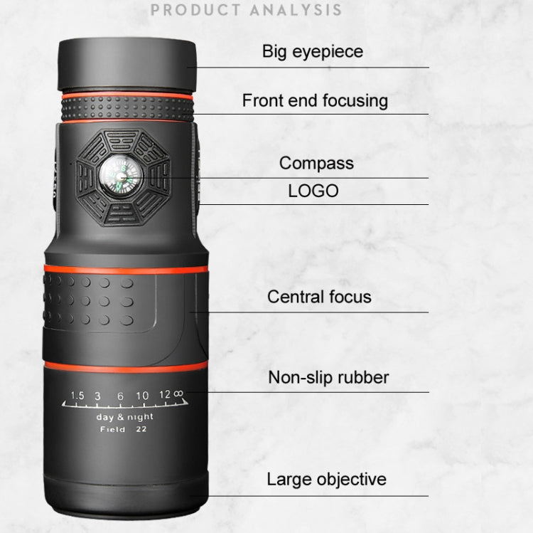 FEIRSH 12x50 High-Definition Low-Light Night Vision Monoculars Concert Mobile Phone Camera Binoculars