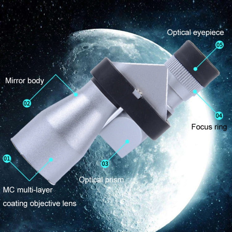 FEIRSH 8x20 Monocular Corner Telescope Outdoor Low Light Night Vision Portable Telescope