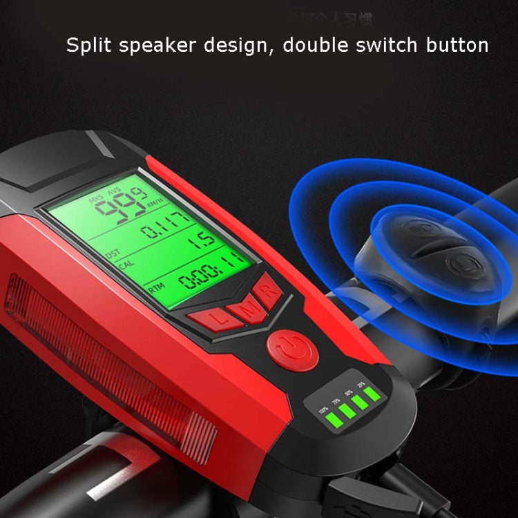 Front Light (With Fog Light) & Horn & Speedometer Multifunctional Bicycle Mountain Bike Headlight