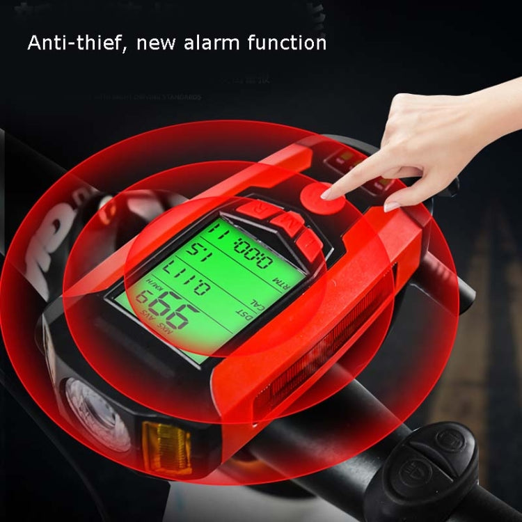 Front Light (With Fog Light) & Horn & Speedometer Multifunctional Bicycle Mountain Bike Headlight