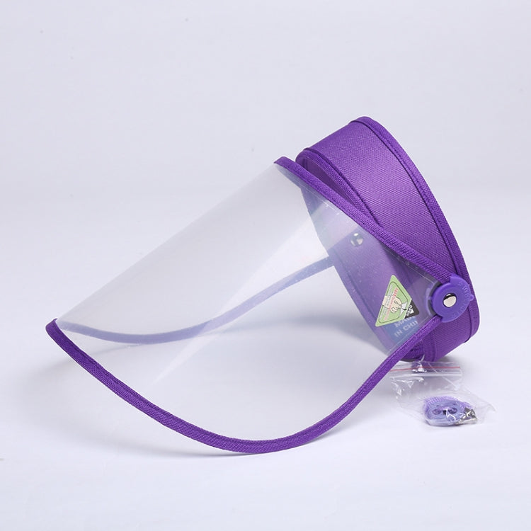 Anti-Saliva Splash Anti-Spitting Anti-Fog Anti-Oil Protective Cap Empty Top Hat Mask Removable Face Shield, Black, Navy, Rose Red, Purple, Blue