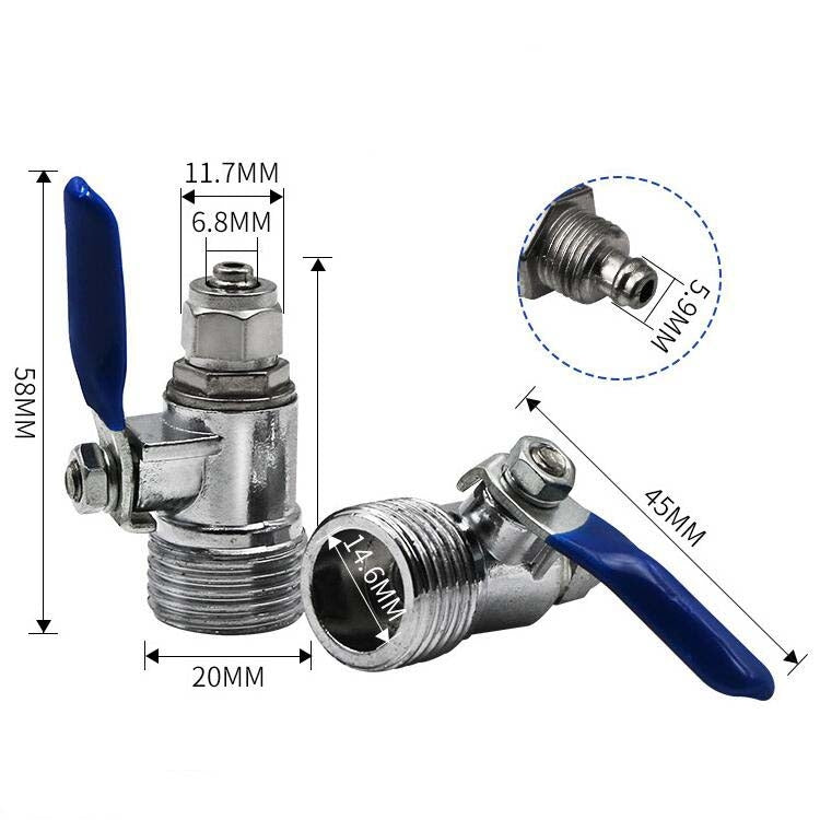 4 Points Outer Wire Turns 2 Points Valve Drinking Fountain Switch Faucet Accessories, 4 Points Outer Wire Turns 2 Points Valve