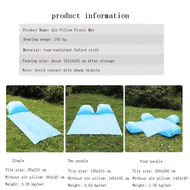 Outdoor Waterproof Air Pillow Picnic Mat Carrying Ground Sand Beach Grass Mat