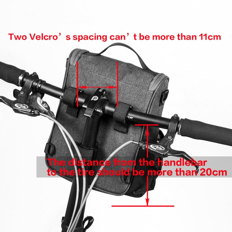 Rhinowalk Bicycle Front Bag Large Capacity Multi-function Handle Bag Folding Bike Electric Bicycle Bag