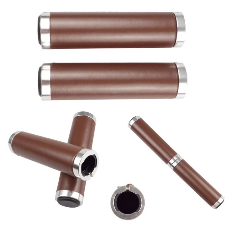 Retro Bicycle Leather Grip Cover Mountain Bike Comfortable Cowhide Grip Cover