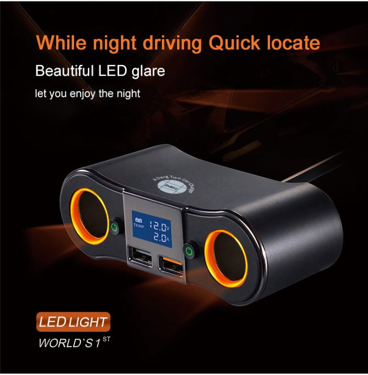شاحن سيارة ZNB02 ولاعة سجائر بمنفذ USB مزدوج للسيارة، ZNB02