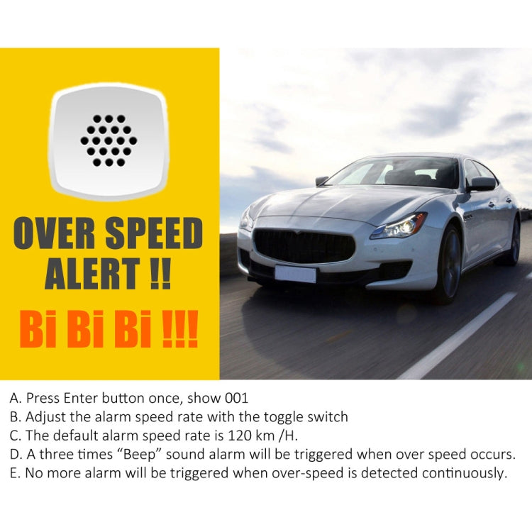 Kingneed C80 4.5inch HUD Car Head-up Display GPS Speed Meter Overspeed Alarm Mileage Altitude Clock, C80 4.5inch