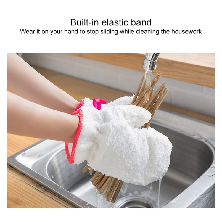 10 PCS Bamboo Fiber Household Non-stick Oil Dishwashing Gloves Kitchen Cleaning Waterproof Gloves, Dishwashing Gloves
