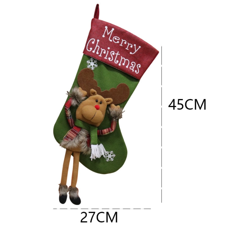 Christmas Decorations Christmas Socks Christmas Tree Pendant Children Gift Candy Bag, Senior, Snowman, Elk