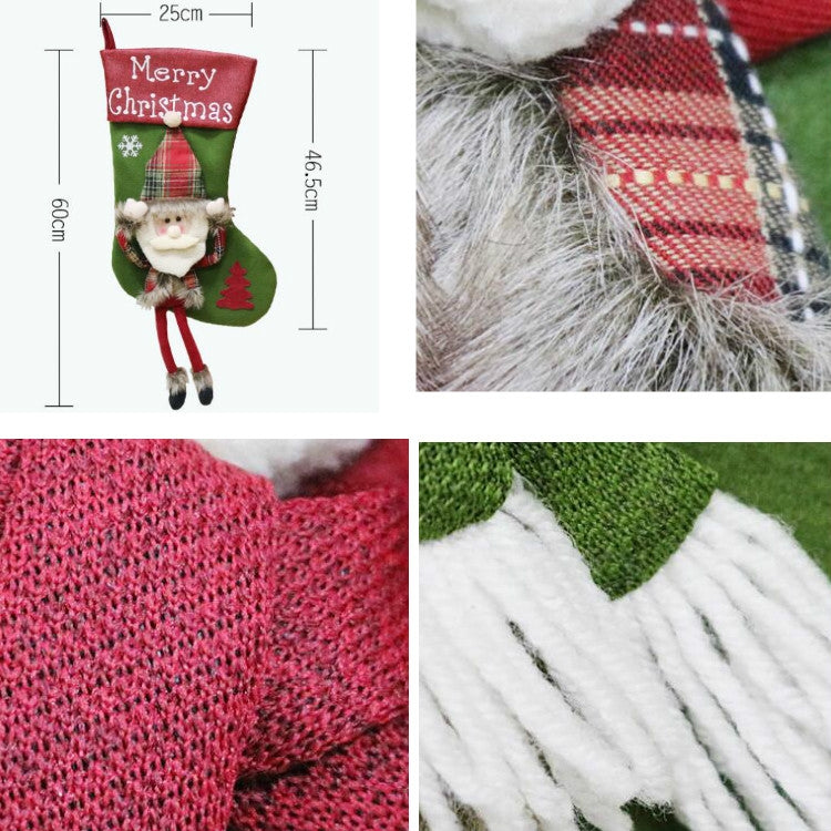 Christmas Decorations Christmas Socks Christmas Tree Pendant Children Gift Candy Bag, Senior, Snowman, Elk