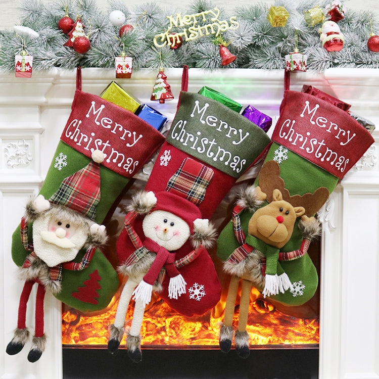 Christmas Decorations Christmas Socks Christmas Tree Pendant Children Gift Candy Bag, Senior, Snowman, Elk