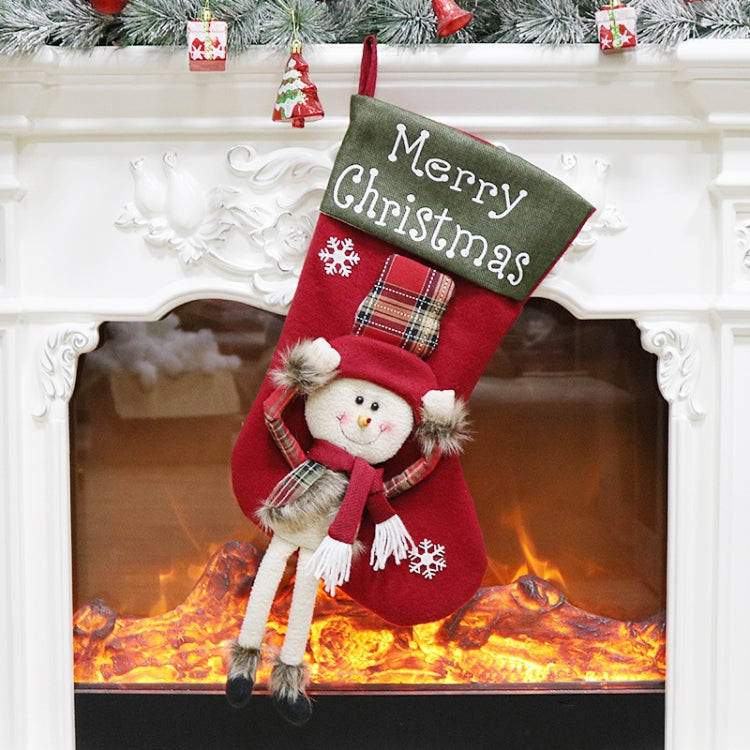 Christmas Decorations Christmas Socks Christmas Tree Pendant Children Gift Candy Bag, Senior, Snowman, Elk