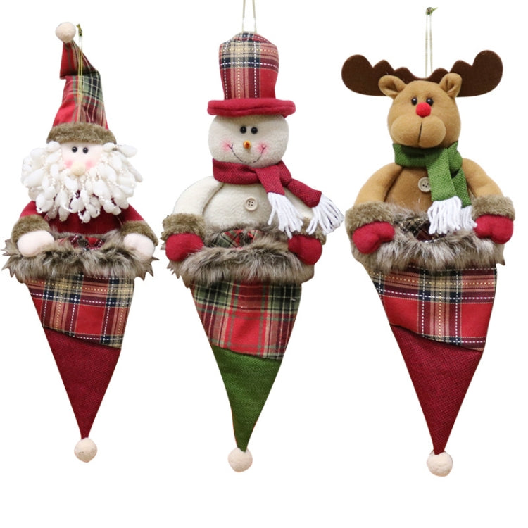 Christmas Pendant Gift Bags Christmas Day Decorations Christmas Children Ornaments Candy Bags Gift Bags, Elderly, Snowman, Elk