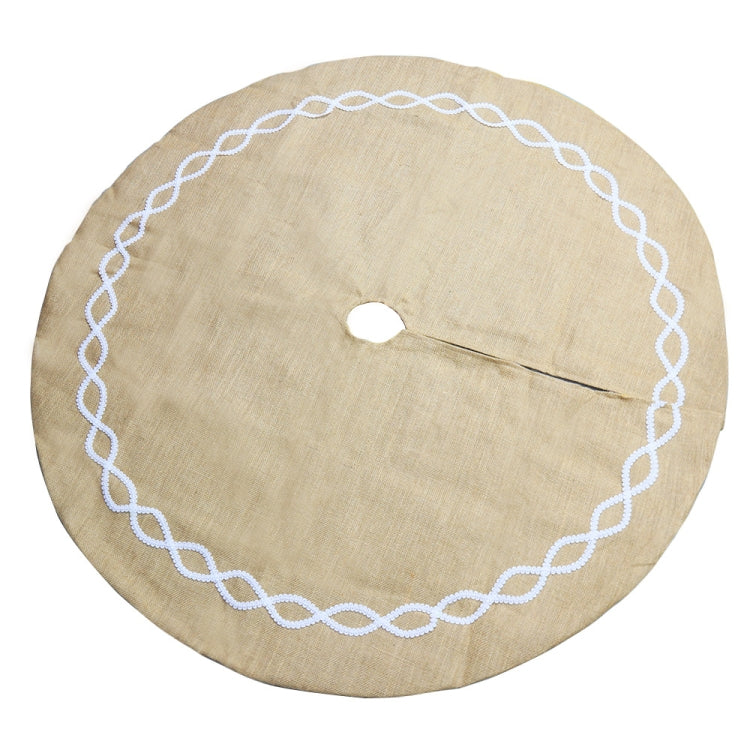 Christmas Decorations Jute Cloth Tree Skirt Tree Bottom Decoration Christmas Tree Apron, Jute Cloth Tree Skirt
