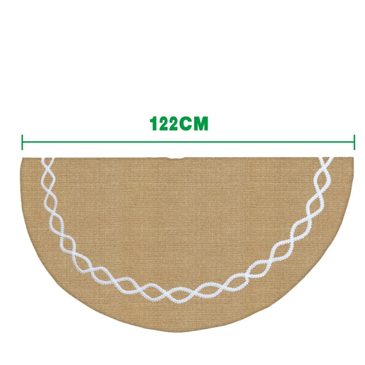 Christmas Decorations Jute Cloth Tree Skirt Tree Bottom Decoration Christmas Tree Apron, Jute Cloth Tree Skirt